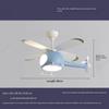 Creative and Simple New LED Helicopter Airplane Fan Chandelier Children's Bedroom Ceiling Fan Lamp