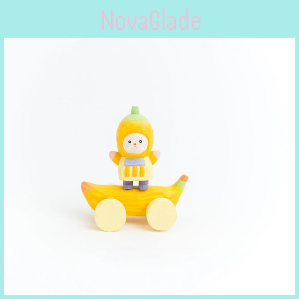 Wooden Banana Car Desk Decor With Cartoon Style And Gift For Birthdays