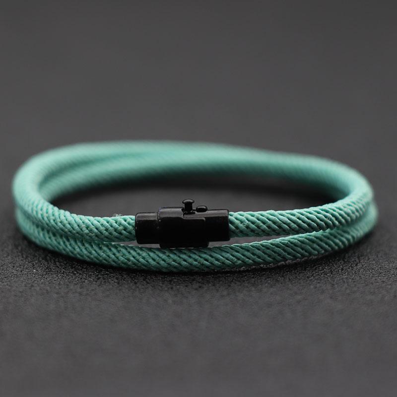 New Minimalist Men Rope Bracelet Double Layer Survival Braclet Homme Accessories Boyfriend Gift Magnet Buckle Pulsera Hombre