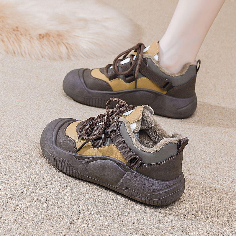 Women's Winter Fleece-lined Sneakers: Warm Cotton Casual Running & Board Shoes