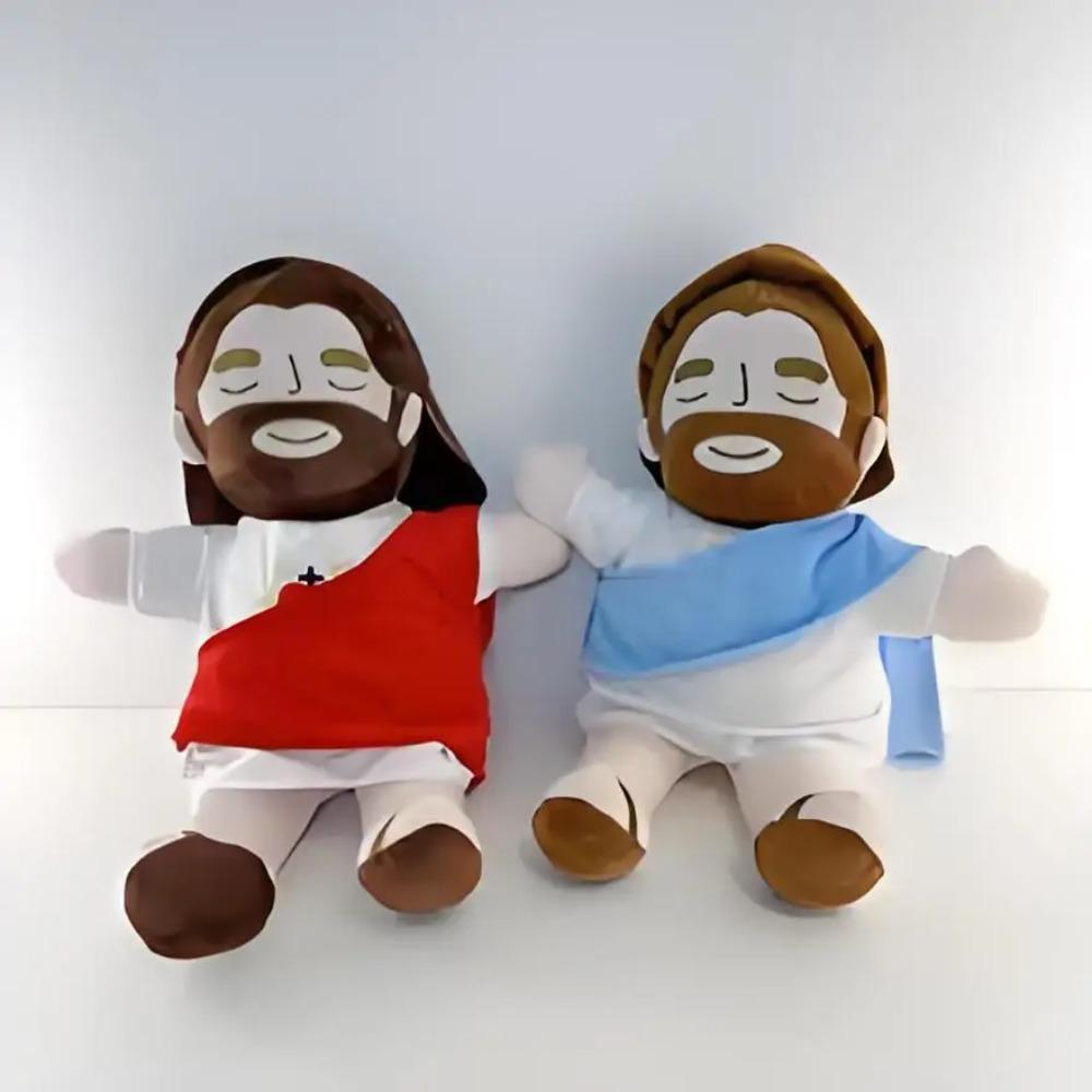 Hot Maria Children Music Soothing Breathing Doll Jesus Plush Toys Kids Sleep Companion Toy Sound and Light Dolls Christmas Gifts