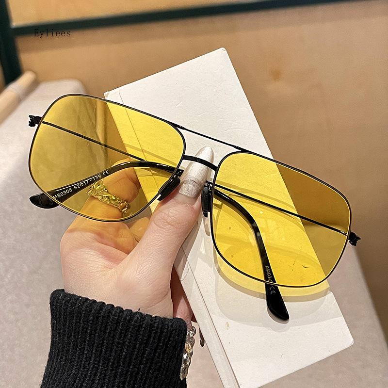 Fashion Gradient Sunglasses Men Women Big Frame Pilot Sun Glasses Design Anti-reflective Lunette De Soleil Homme UV400 Gafas