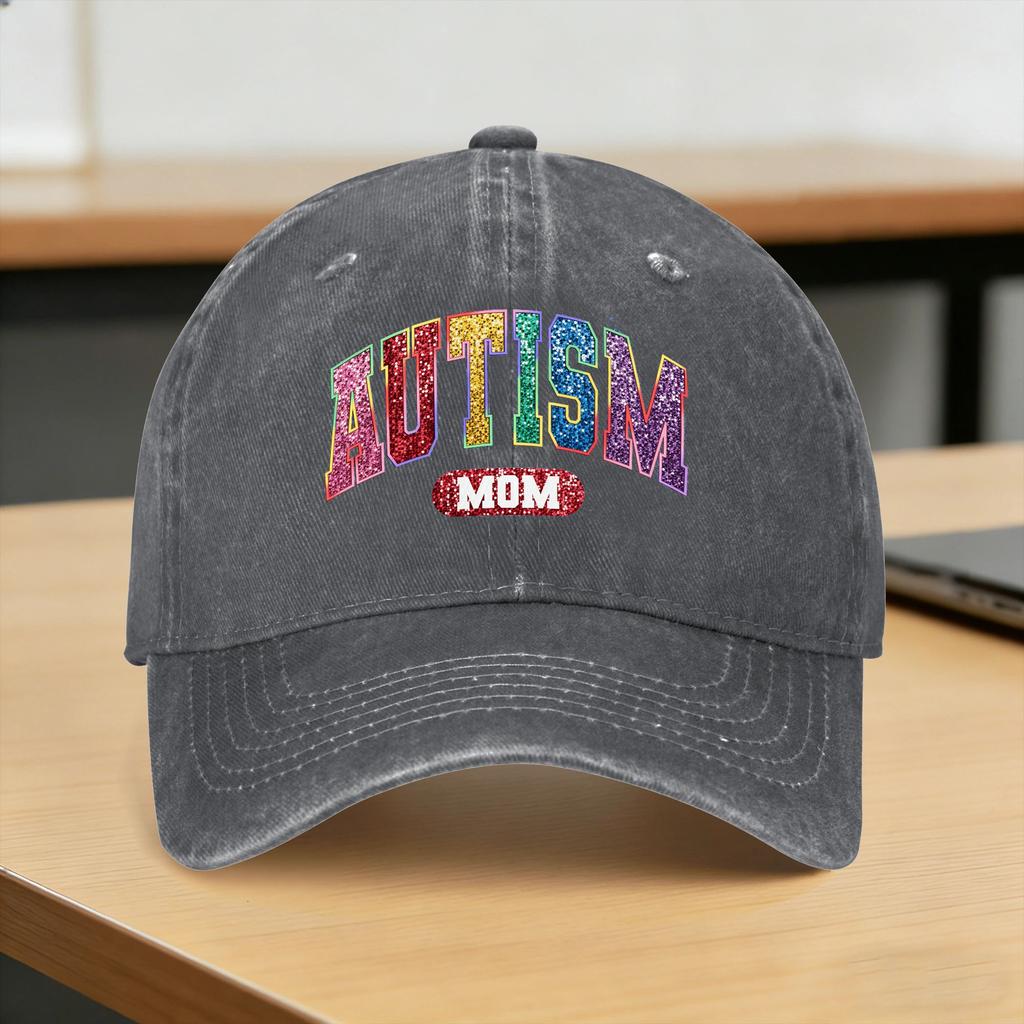 Autism Mom Sun Baseball Cap Unisex-Teens Custom Logo Hip Hop Hats Summer Stylish Outdoor Sports Adjustable Snapback Cap