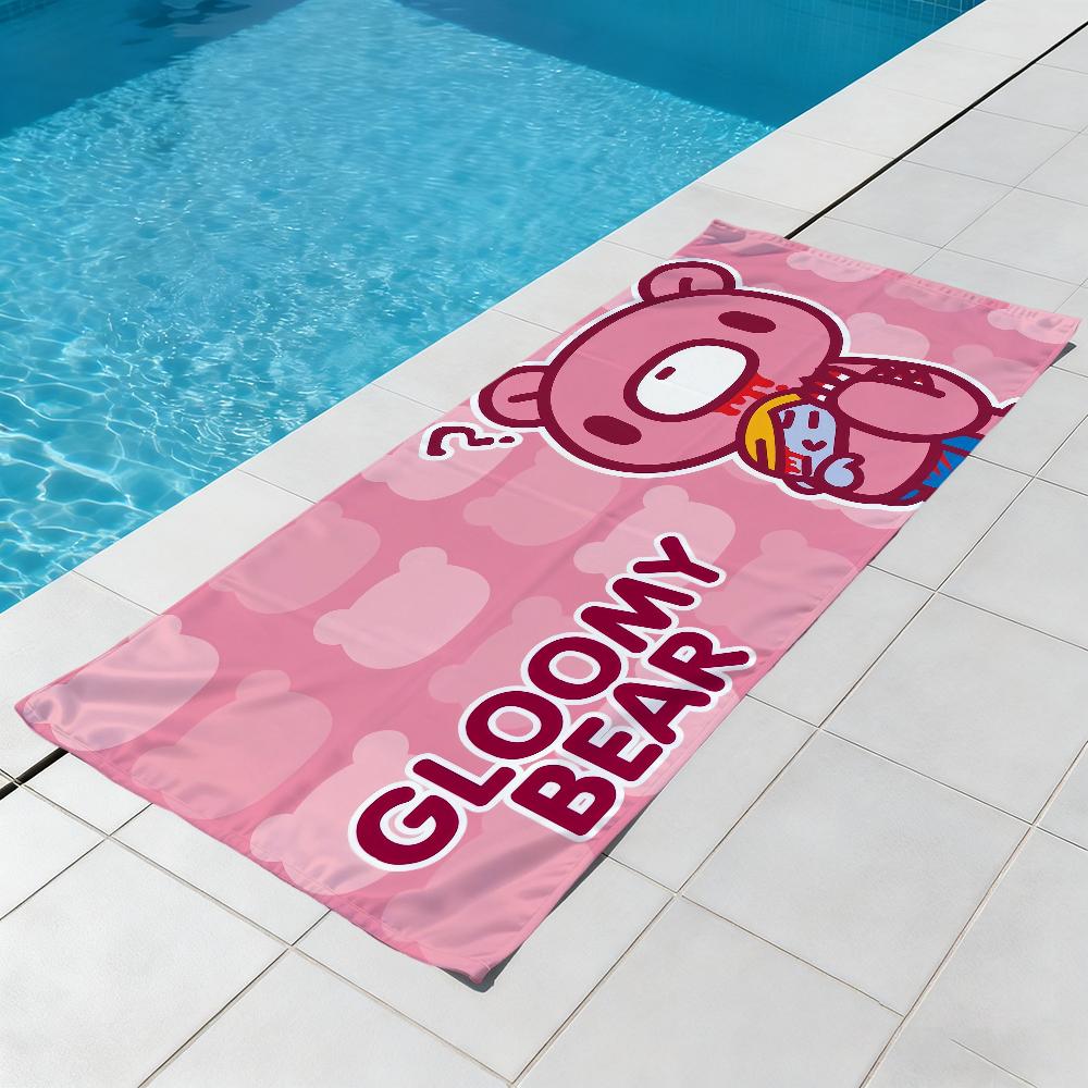 Cartoon G-Gloomy-y Towel Gift For Travel Gym Sauna Travel Spa Shower Camping Quick Dry Sports B-bear Beach Towels Soft Pool