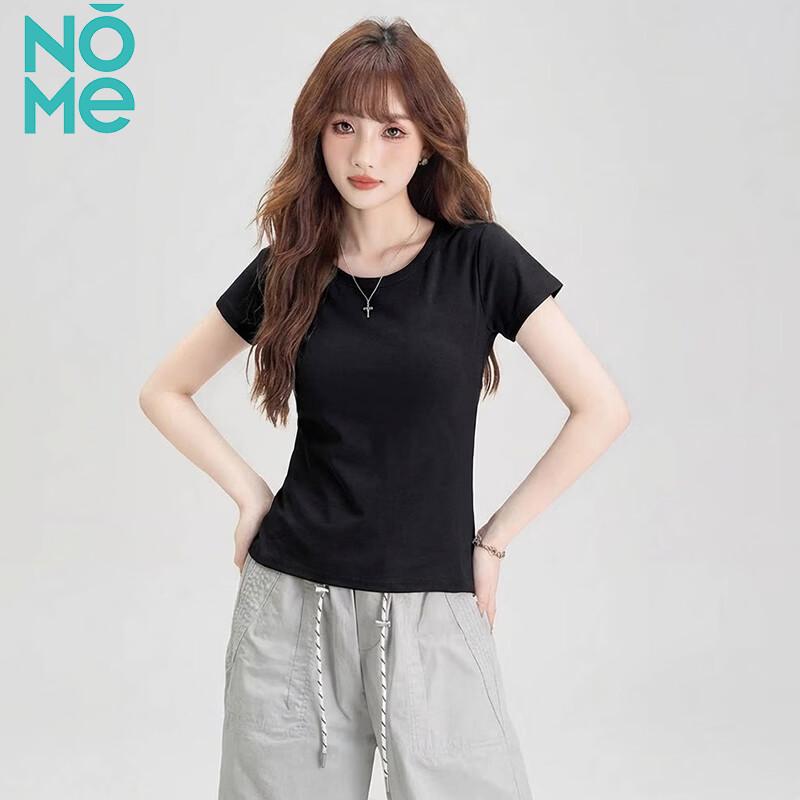 

NOMe Women s Round Neck Slim Fit Short Sleeve T-Shirt S