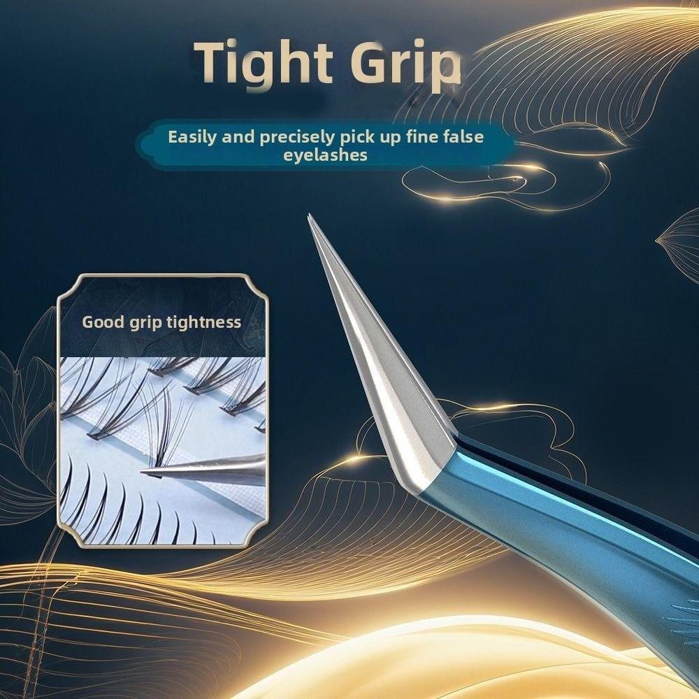 Anti-static Curved Stickers Tweezers High Precision Eyelash Curler Extensions Grafting
