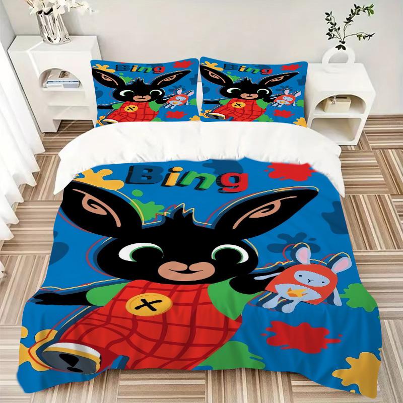Bing'S Colorful Adventure Print 3Pcs Bedding Setduvet Cover With 2 Bedropillowcase Home Birthday Gift