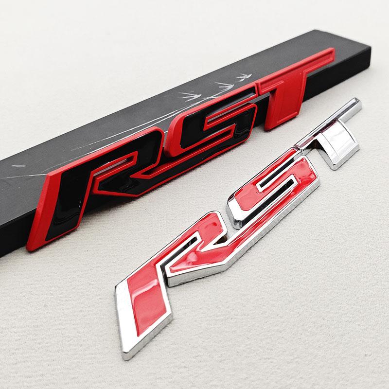 3D Metal Car Sticker Logo RST Emblem Front Fender Rear Trunk Badge For Chevrolet Silverado Tahoe Suburban Traverse Accessories