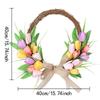 Spring Wreaths for Front Door Artificial Floral Decor Spring Flower Wreath for Living Room Bedroom Indoor Outdoor Home Window