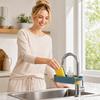 Kitchen Faucet Drain Storage Rack Adjustable Sink Organizer Holder for Soap Sponge Brush Drainage Container