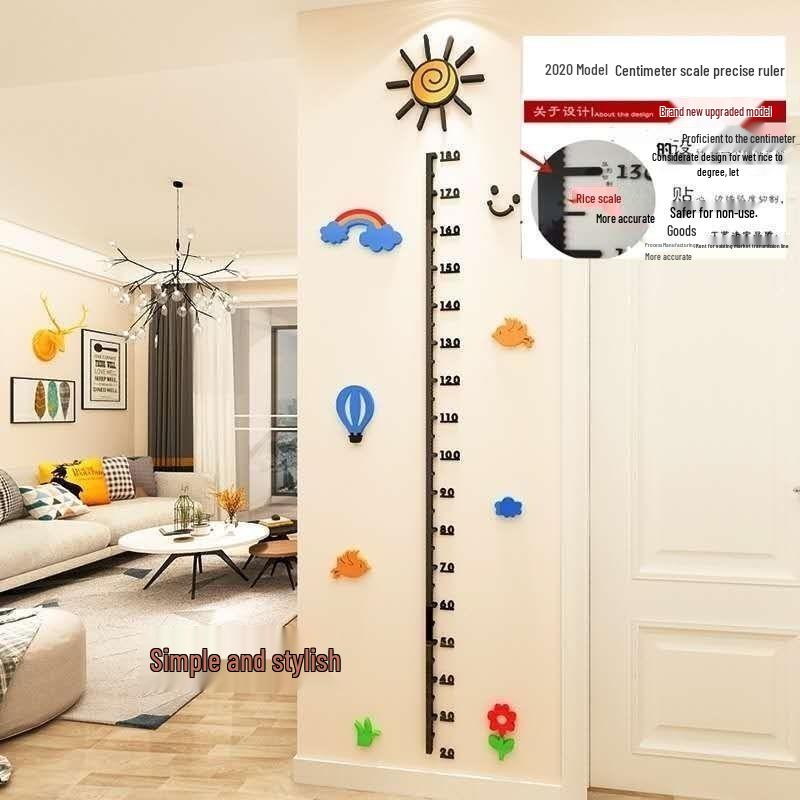 Kids 3D Acrylic Height Chart Wall Sticker