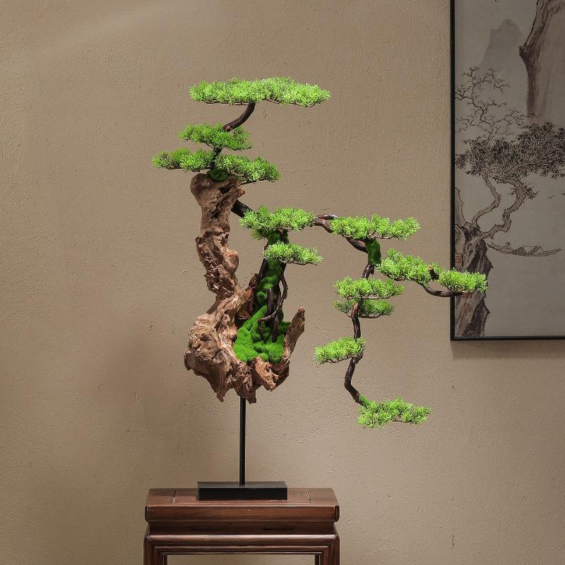 Weathered Wood Root Carving New Chinese Creative Entrance Desktop Ornament Decoration Office Living Room TV Cabinet Tea Room