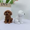 Dog Lover Gift 3D Printed Figurine, Cute Small Puppy Statue, Collectible Figurine Animal Ornament for Home Office Desk Shelf Decoration Desktop