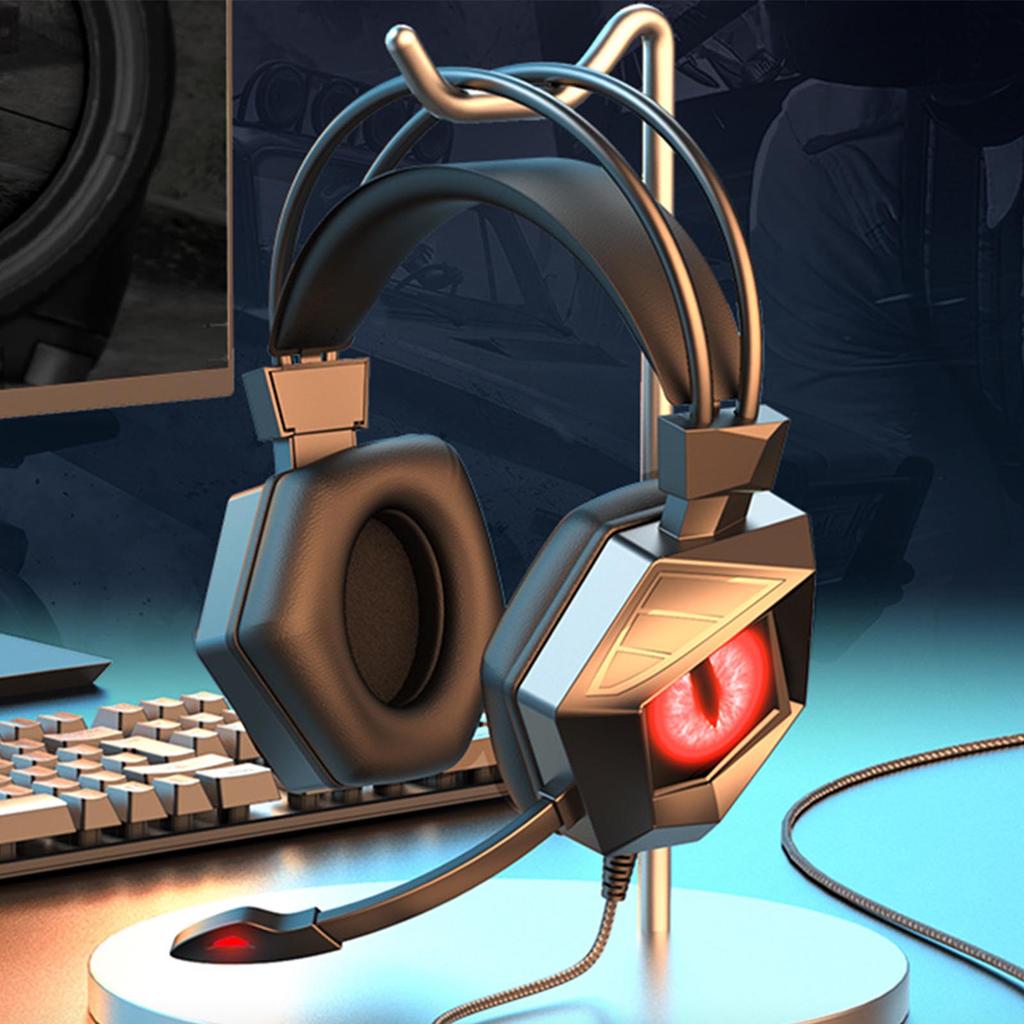 Wired Gaming Headset Professional Ergonomic Comfortable Clear Gaming Headset for PC Computer Black Red