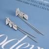 Two-Way Wear Long Faux Diamond Leaf Earrings – Niche Design, Versatile & High-End Feel.
