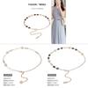 Gold Metal Waist Chain For Women Summer Dress Accessories With Water Diamond Embellishments