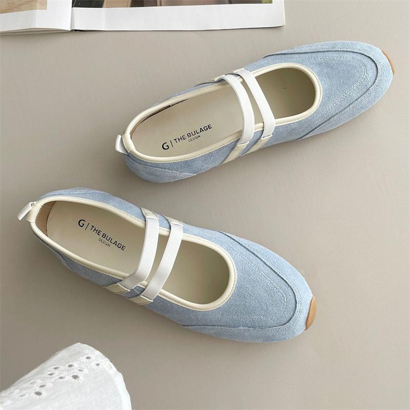 Fashion IPPEUM Ballet Sneakers Flats Round Toe 2025 New Red Ballerina Shoes Woman