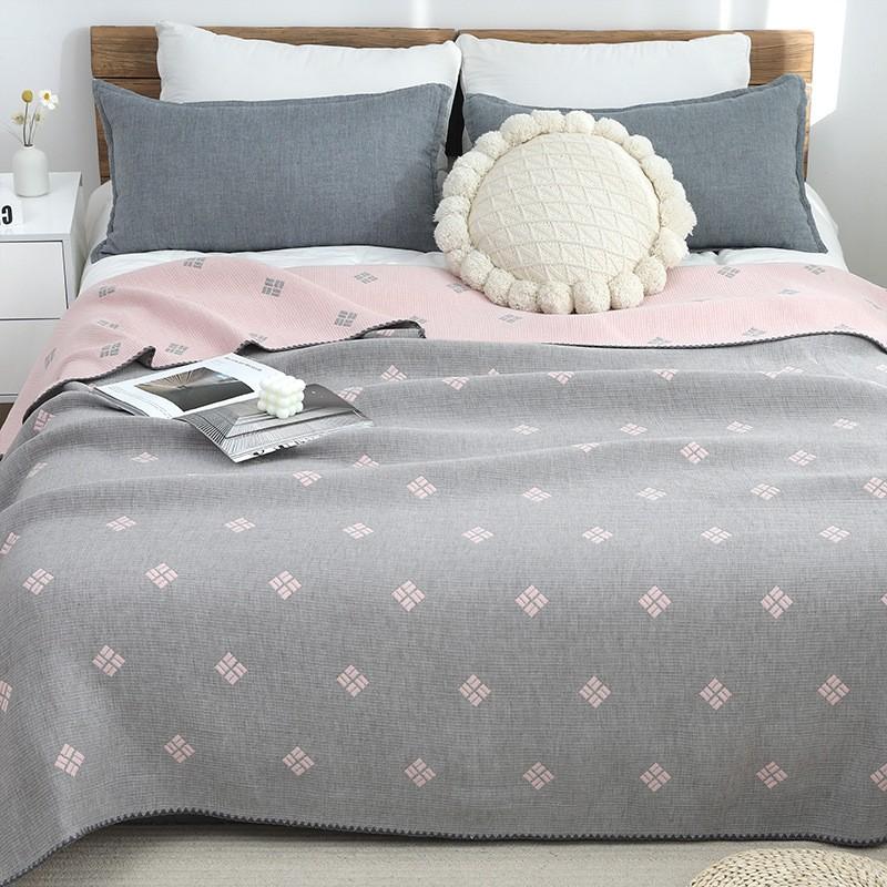 Pătură din muselină din tifon de bumbac, cuvertură moale, în carouri, jacquard, pentru adulți, pe/pat/canapea/avion/cuvertură de pat de călătorie 200x230cm