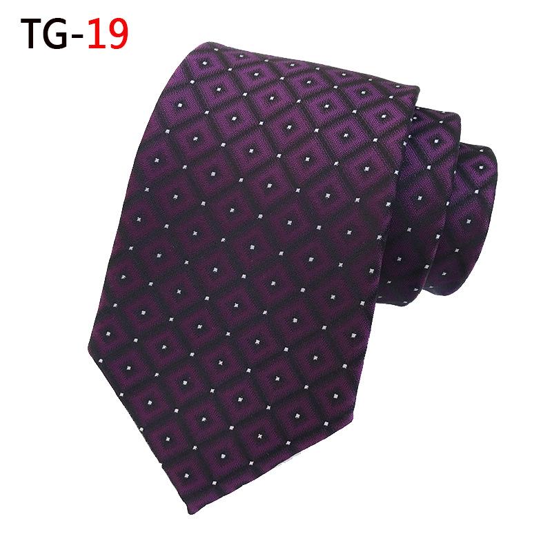 Men's Multi-Color Plaid Polka Dot Tie - Versatile for Formal & Casual Wear