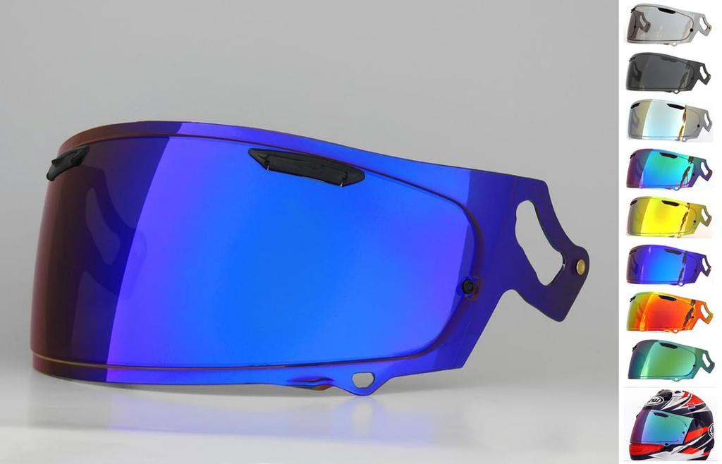 RXP VAS-V MV Compatible Blue/Dark Smoke Mirror Shield External Product Arai Alai VAS-V MV