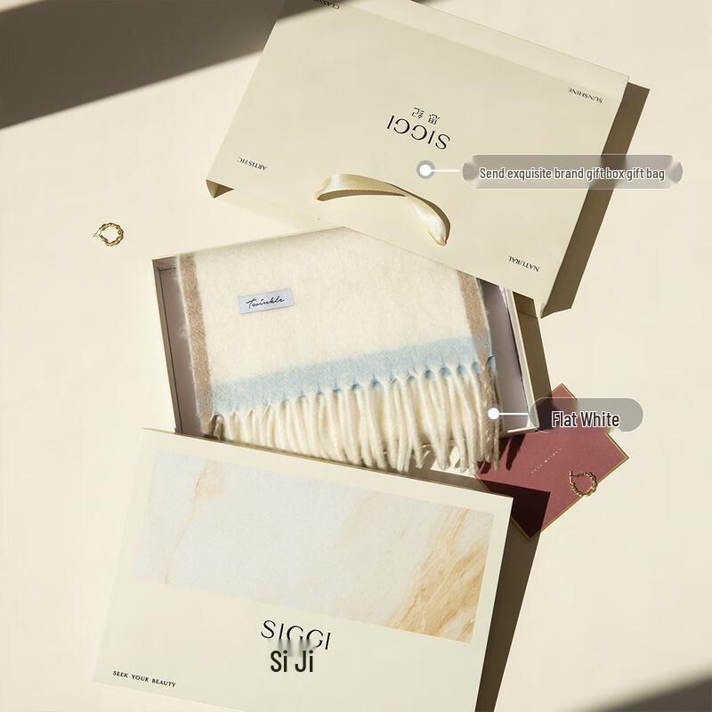 

Siggi Women s Wool Blend Color-Block Scarf 180*30cm