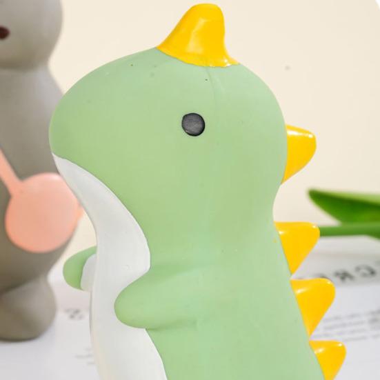 Squeaky Dinosaur Dog Chew Toy Bite Resistant Aggressive Chewer Latex Kangaroo Interactive Toy Small Dog Teething Cleaning Boredom Toy