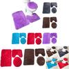 Premium Faux Shaggy Bathroom Set Providing A Cozy Feel And Floor Protection