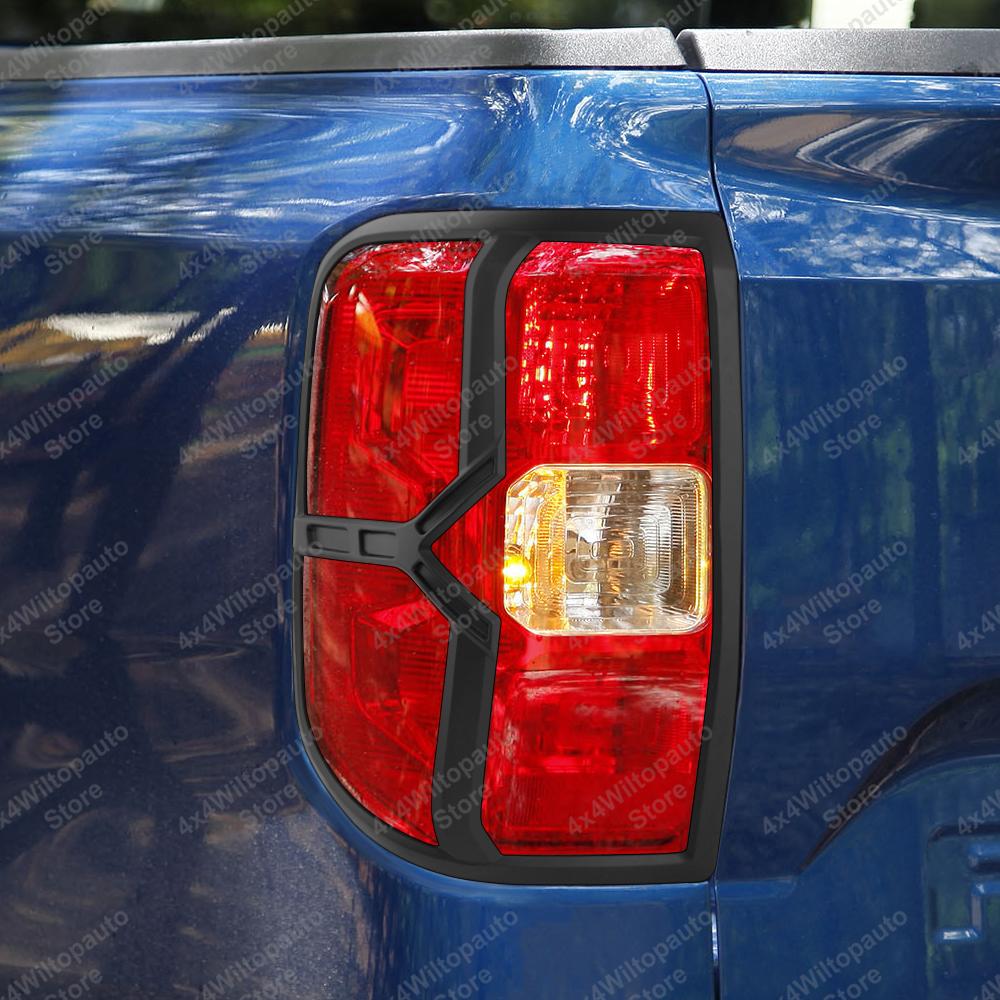 ABS Tail Lights Cover Surrounds Trim For Ford Ranger T9 Wildtrak 2025-ON Sport XLT XLS XL Rear Lamp Hoods Car Accessories