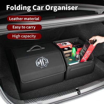 Car Trunk Storage Box Carbon Tool Organiser Multi-Use Storage Bag For Morris Garages MG 3 5 6 7 HS ZS GS Hector TF GT ZR RX5 RX8