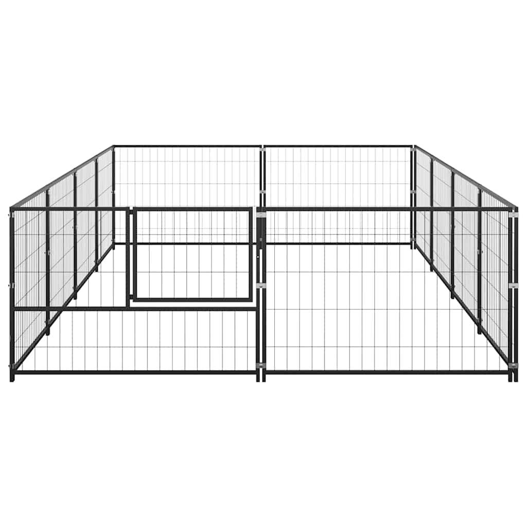 Vidaxl Kojec Dla Psa, Czarny, 8 M², Stalowy