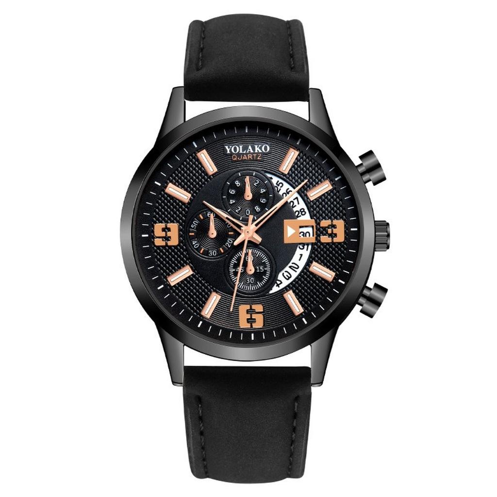 Mens Leather Business Fashion Watch Strap Watch For Gift Giving