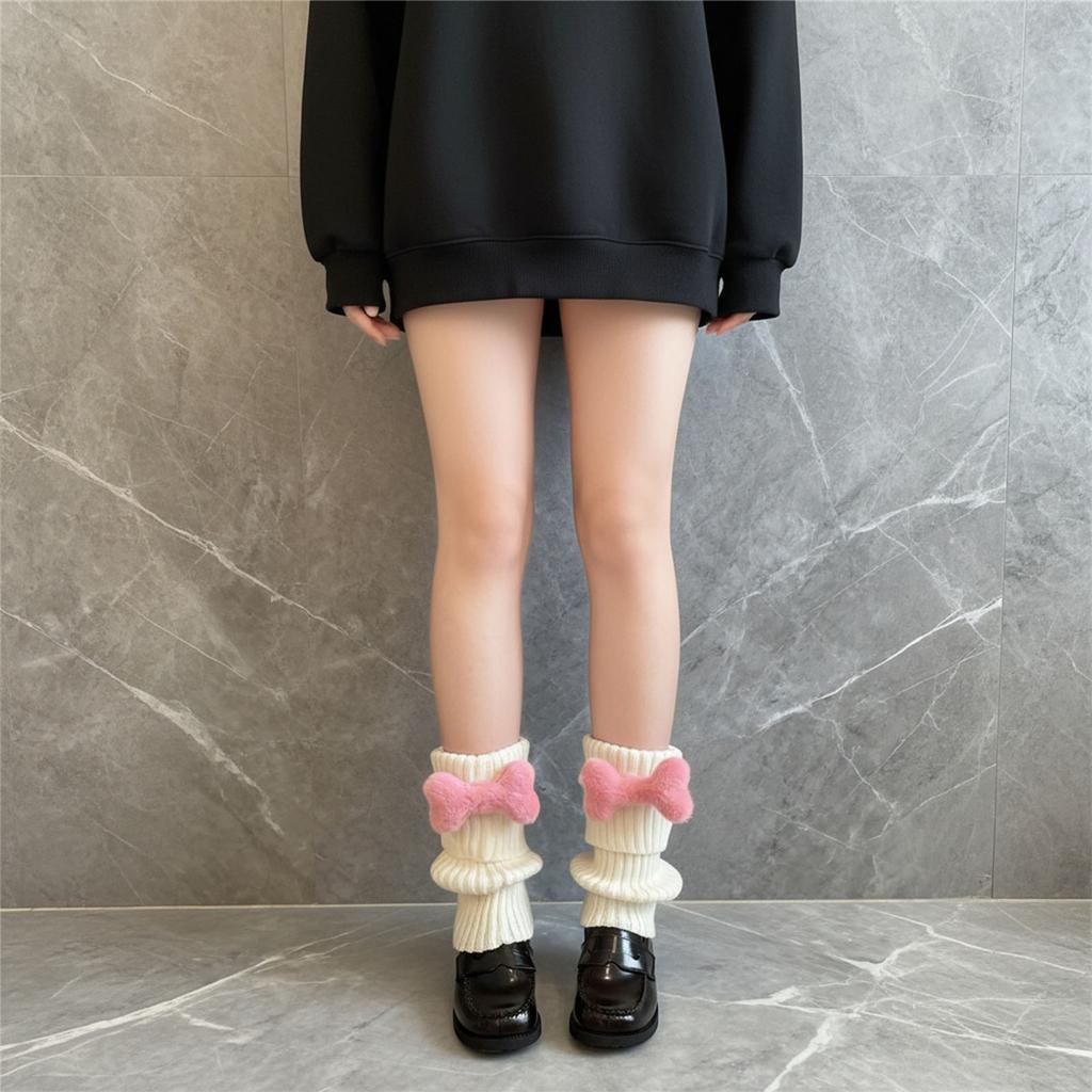 Nonslip Ribbed Socks Stacked Design Practical Polyester Leg Warmers For Jfashion Enthusiasts And Daily Wear
