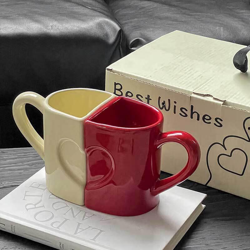 Керамические кружки для пары  Воздушный блок