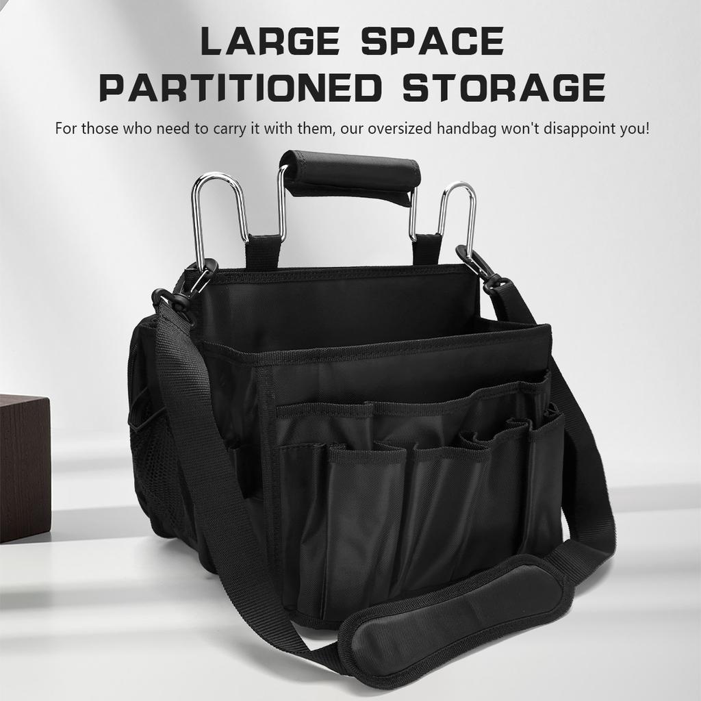 NEW Large Capacity Black Cosmetic Brush Storage Bag Artist Waist Bags Hair Stylist Makeup Holder Multifunctional Barber Tools