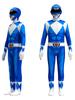 Fato Power Rangers T-Rex Tigre Branco Super-herói Macacão Vermelho Azul Roupa para Performance de Palco