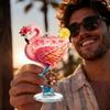Bird Themed Margarita Tropical Drinkware Cocktail Glass Barware Gift