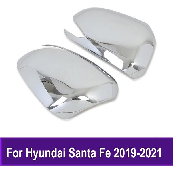 Side Door Rearview Mirror Cover Compatible with Hyundai Santa Fe 2019 2020 2021 Chrome Exterior Accessories Car Sticker (Color : ABS Carbon Fiber),