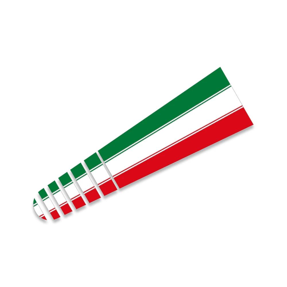 

Виниловая наклейка-полоса на капот автомобиля, капот, линия итальянского флага, графика, гоночный спортивный стикер, водонепроницаемые аксессуары для Fiat 500 Abarth