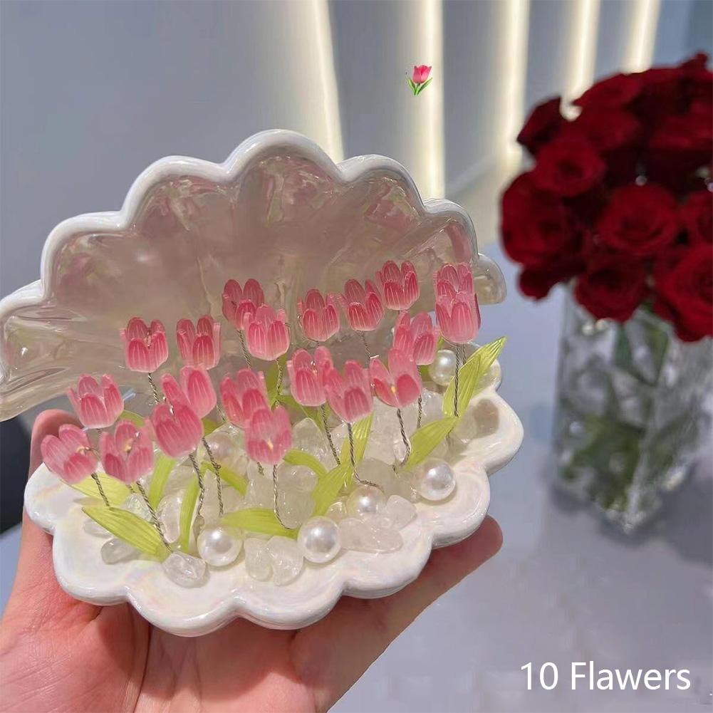 

Ночной светильник в виде ракушки-тюльпана, домашний декор, светодиодный ночник, спальня, атмосфера, свет, креативный подарок на день святого валентина, Рождество, день рождения, дети 10 Flawers розовый