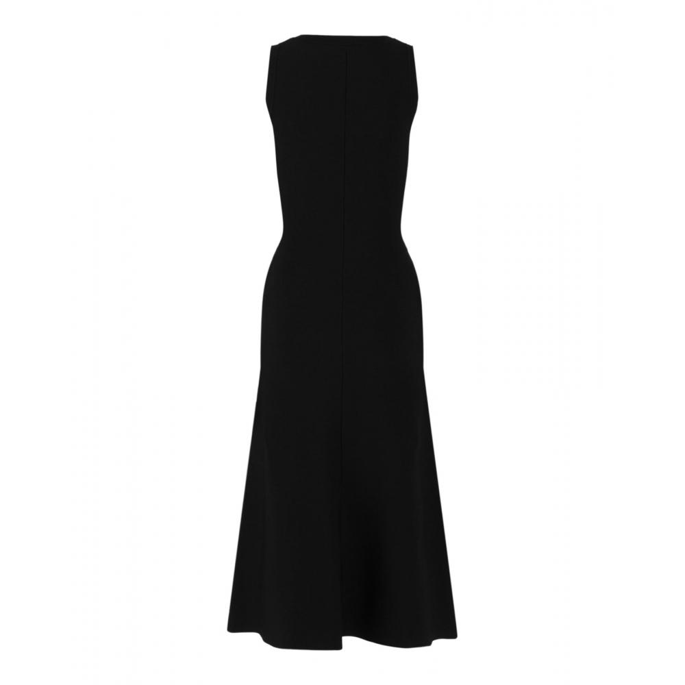 Salvatore Ferragamo Sleeveless Midi Dress Black