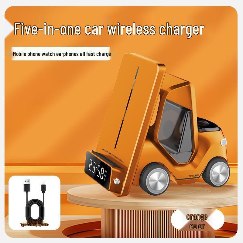 15W Wireless Desktop Charger for Apple & Huawei - Small Forklift Design