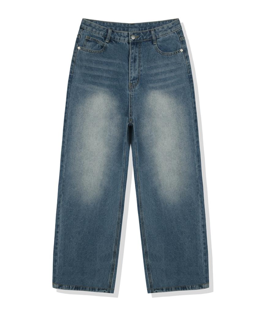 ANEWBROS Ruink Wide Balloon Wash Denim Pants 1 Color [Anbd_6026]