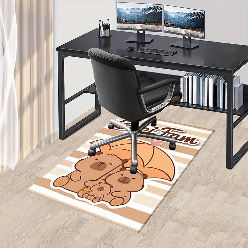 

1pc Capibara Office Carpet Soft Polyester Entrance Carpet Washable Non slip Machine Washable Indoor 60cm by 90cm
