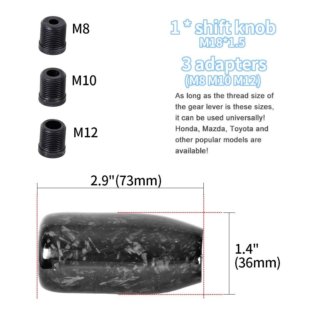 RASTP-Forged Pattern Carbon Fiber Manual Transmission Gear Shift Head for Most Car Decorations Accessories RS-SFN091