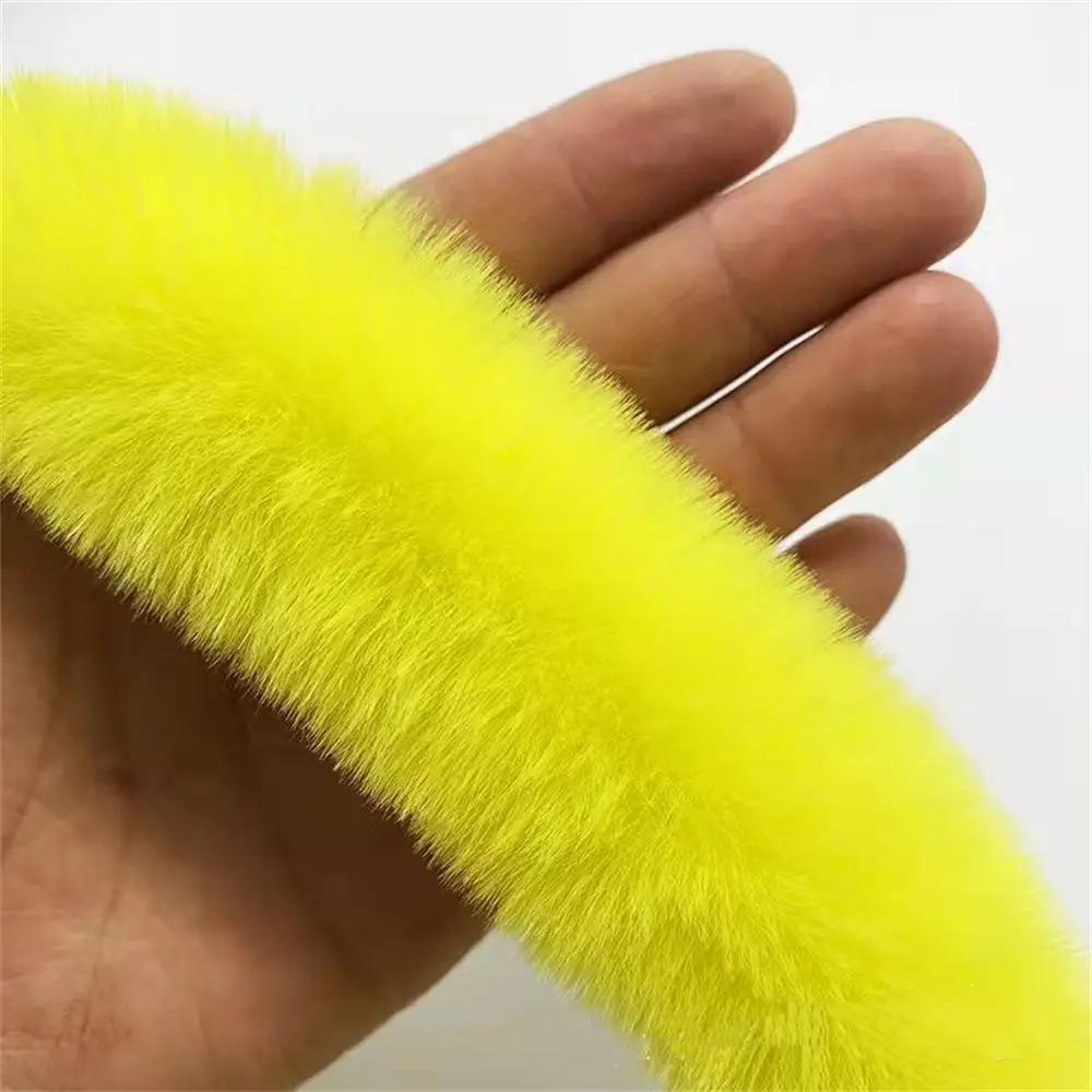 1Pc 9CM*1.5M Soft Apparel Sewing Fluffy Trimming Faux Fur Ribbon Tapes Plush Fur Stripe Long Plush Fur Fabric Trim Fabric Roll