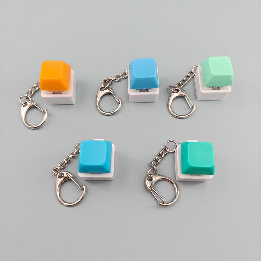 Creative Novelty Stress Relief Button Keychain Toy