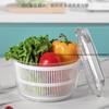 Manual Press-Type Vegetable Dehydrator Salad Spinner Fruit Washer Kitchen Colander for Draining Vegetable Fruit Drying Tool