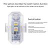 Rechargeable LED Strobe Light Versatile Vehicle Lighting ABS Lamp for Enhanced Visibility & Safety in Night Driving