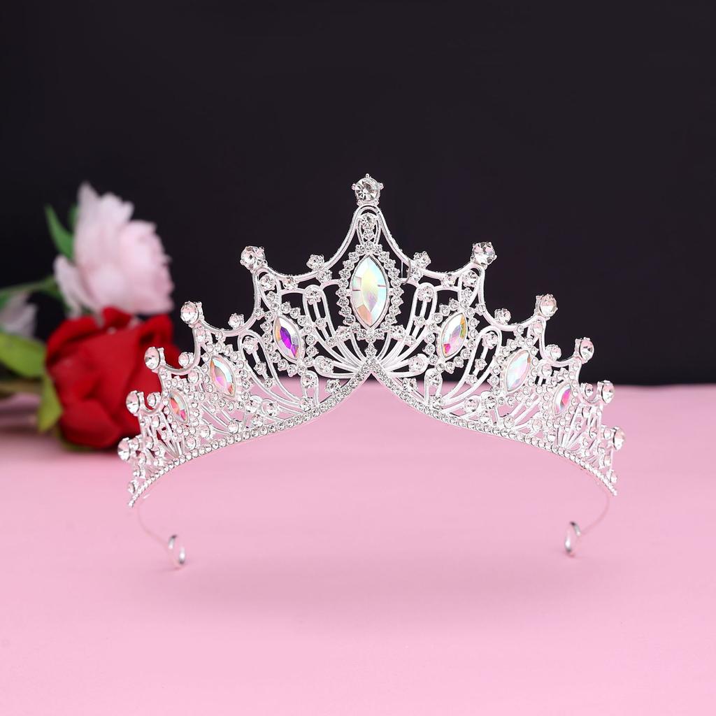 Bride's Crown Headband Wedding Korean Birthday Gift Adult Gift Crystal Crown Princess Dress Hair Accessory