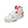 Fila Teratach 600 Fabric Synthetic Leather Comfortable Versatile High-Top Retro Basketball Shoes Women Sneaker White Red F12W111211FWR